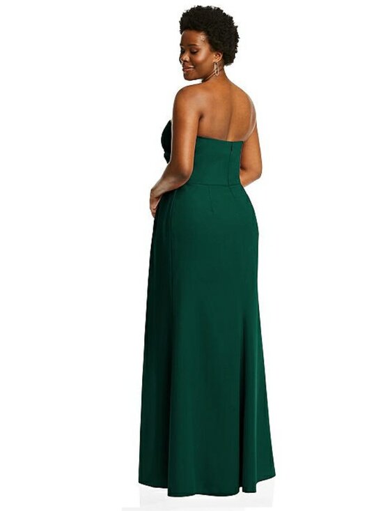 Hunter Green Strapless Crepe Gown Style 6873 Size 12